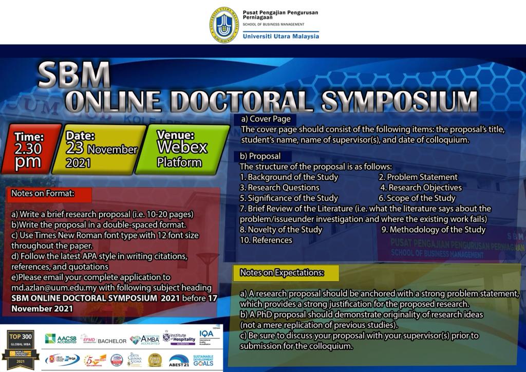 SBM ONLINE DOCTORAL SYMPOSIUM